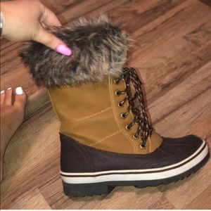 Fur Tall Duck Boots